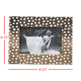 Bettina White Polka Dot 4x6 Photo Wood Picture Frame