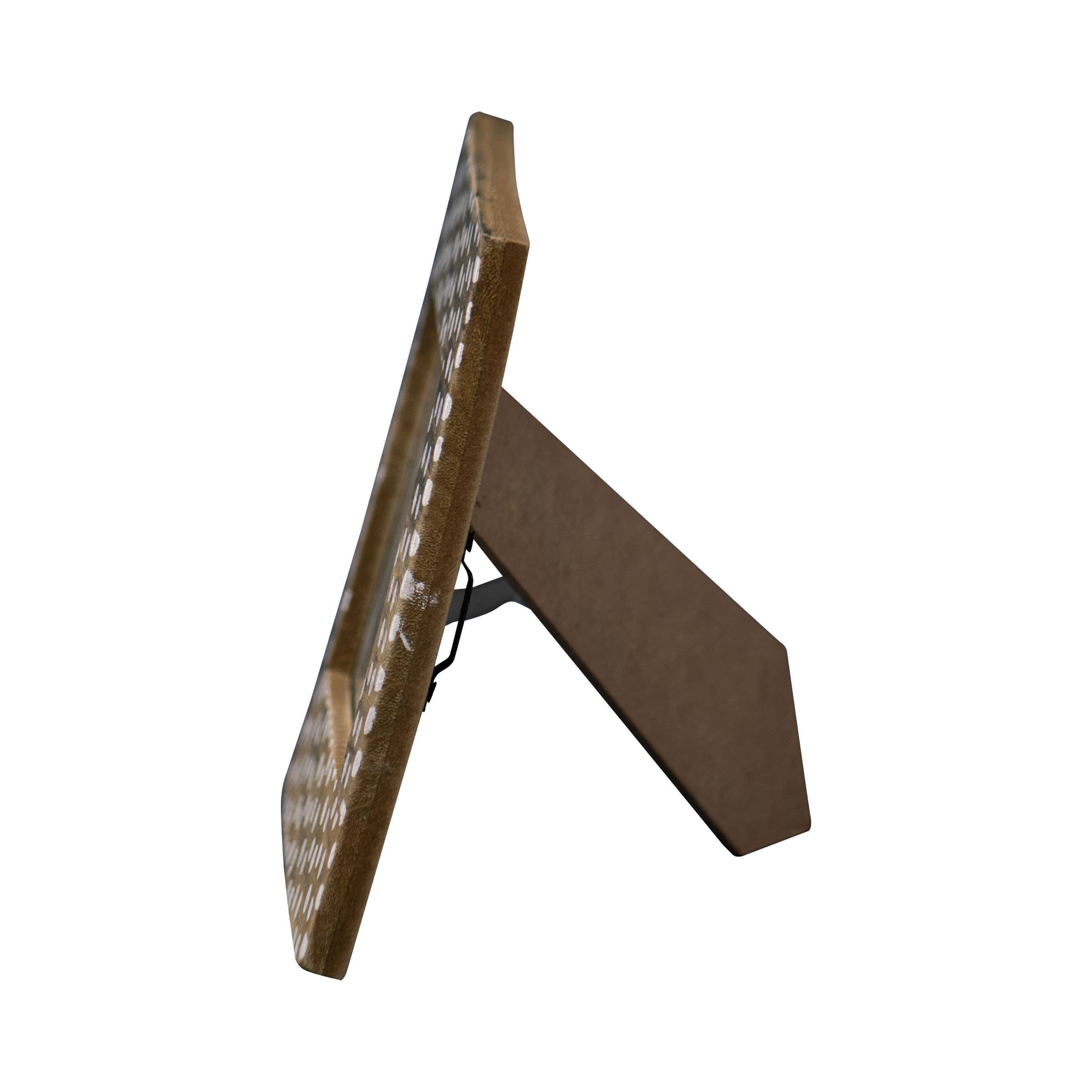 Bettina White Polka Dot 4x6 Photo Wood Picture Frame