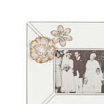 Lyra 4x6 Photo Antique Flower Picture Frame White