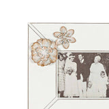 Lyra 4x6 Photo Antique Flower Picture Frame White