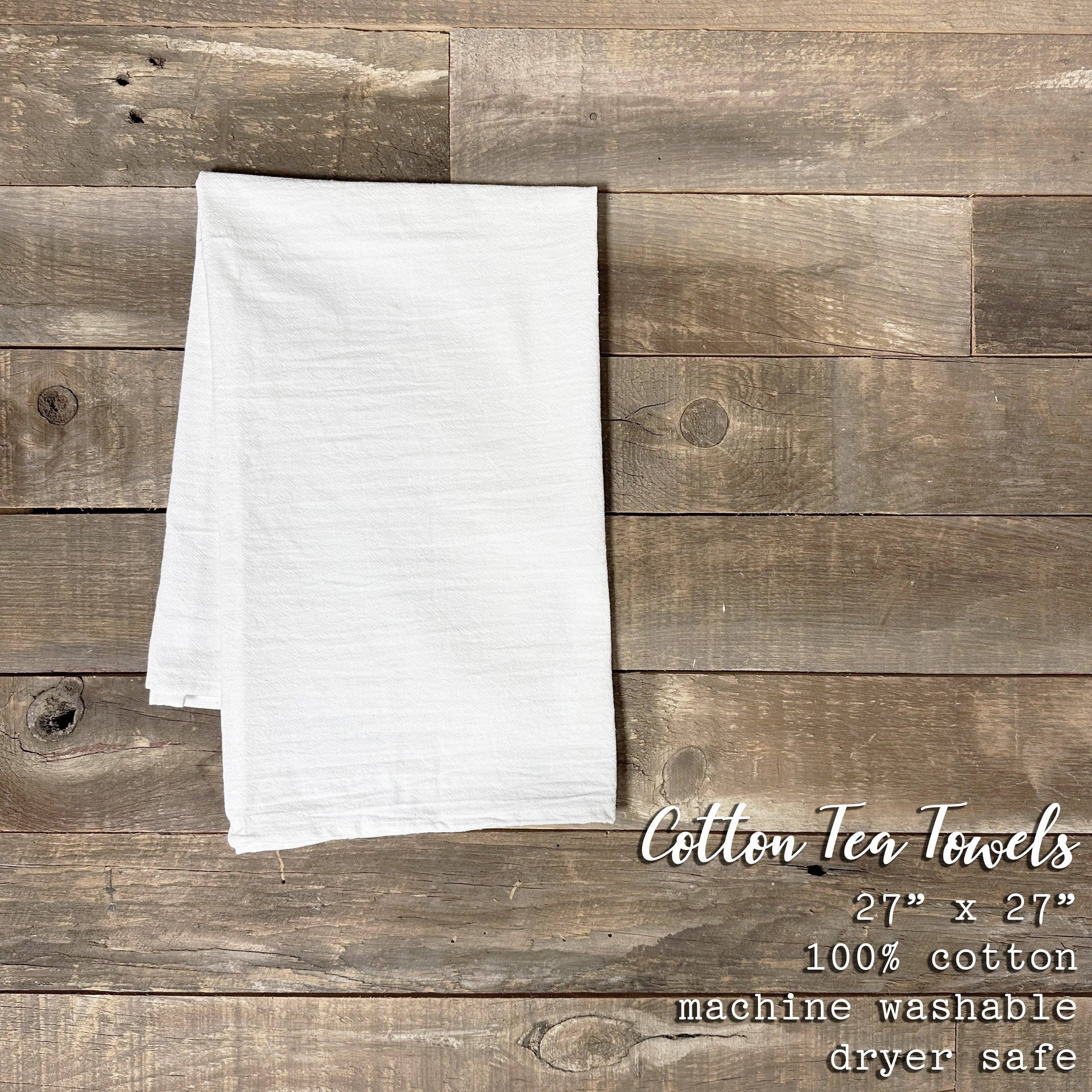 Watercolor Indigo Bunch - Cotton Tea Towel: 27" square
