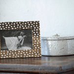 Bettina White Polka Dot 4x6 Photo Wood Picture Frame