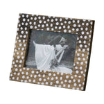 Bettina White Polka Dot 4x6 Photo Wood Picture Frame