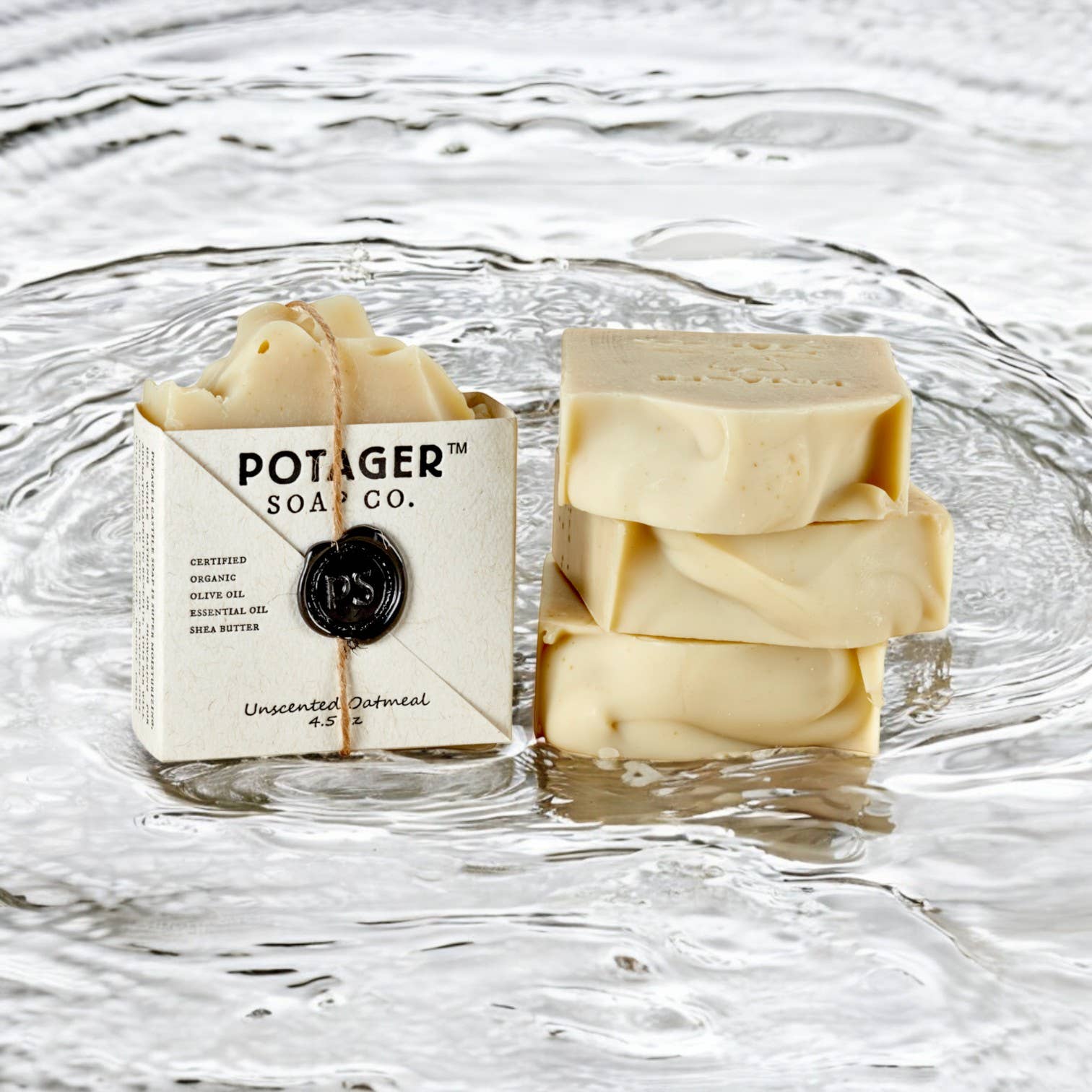 Unscented Oatmeal Handmade Bar Soap |  Organic Soap