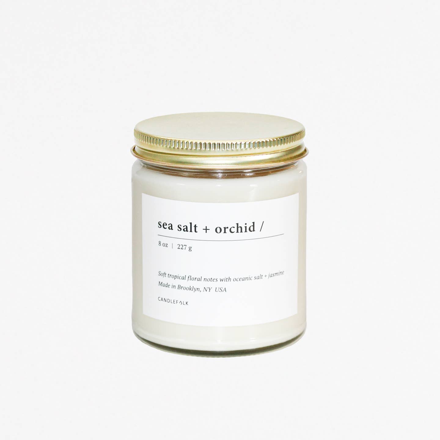 Sea Salt & Orchid -  8 oz Soy Candle: 8 oz