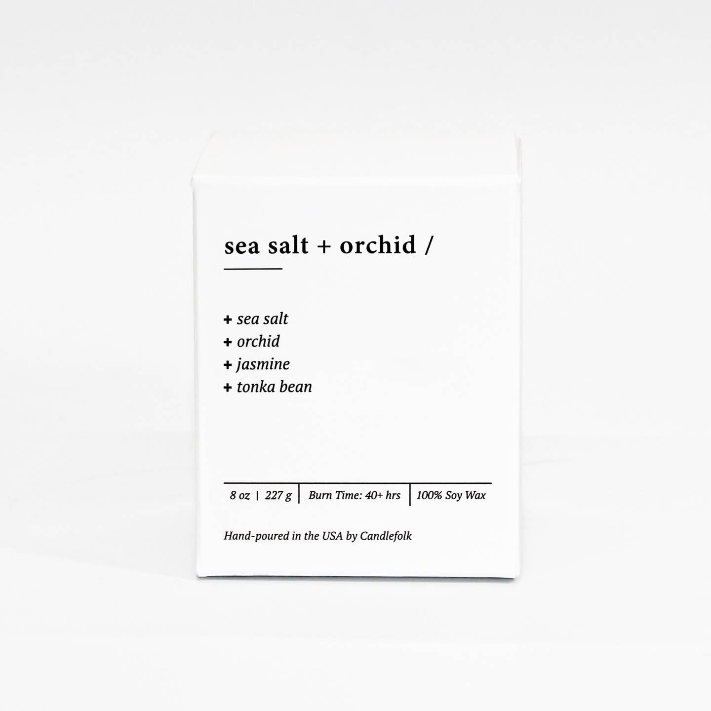 Sea Salt & Orchid -  8 oz Soy Candle: 8 oz