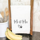 Mr & Mrs - Cotton Tea Towel: 27" square